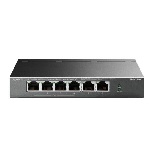 TP-Link 6 Port Fast Ethernet 10/100Mbps Desktop PoE Switch